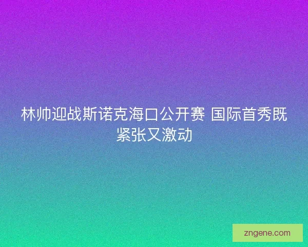 林帅迎战斯诺克海口公开赛 国际首秀既紧张又激动